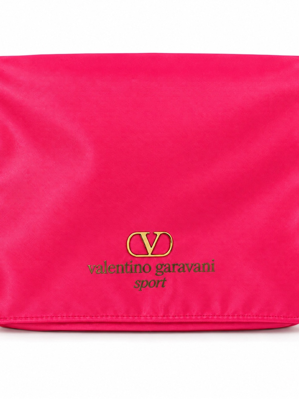 Valentino Garavani Bright Pink Crossbody Bag with Gold V Logo
